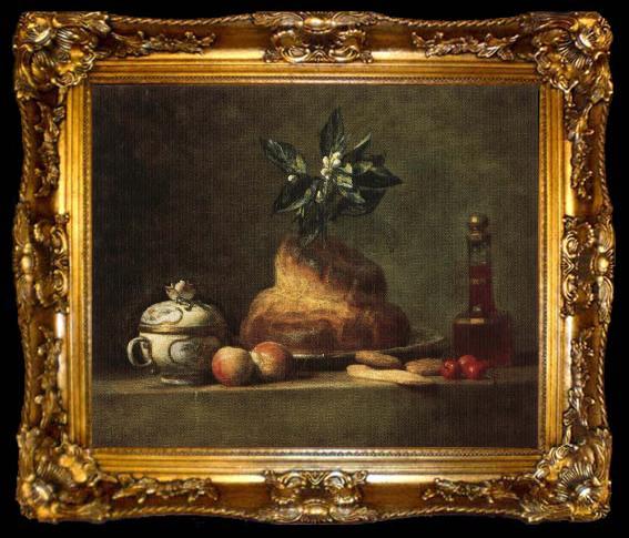 framed  jean-Baptiste-Simeon Chardin The Brioche, ta009-2
